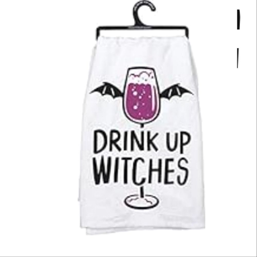 Drink Up Witches NEW Hand Towel Primitives by Kathy
